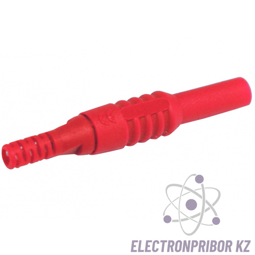 Соединитель контактный кабельный красный — для электроизмерительных приборов Радио-Сервис