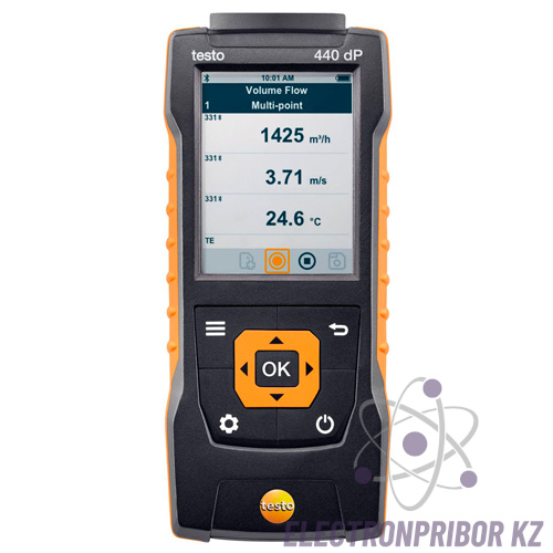 testo 440dp — прибор для измерения скорости воздуха и оценки качества воздуха в помещении со встроенным сенсором дифференциального давления